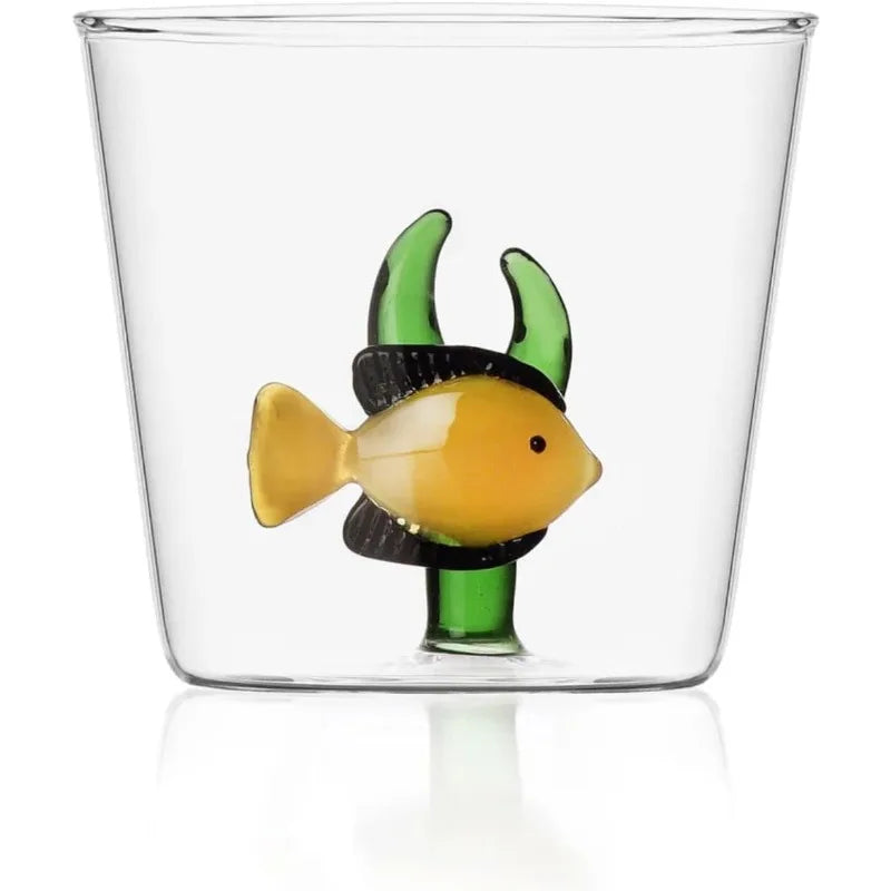 Set Of 6 Aqua Marine Garden Glasses - Design Alessandra Baldereschi