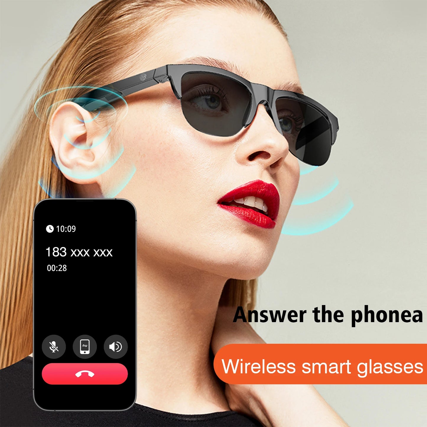 2025 Smart Glasses Unisex Blue Light Blocking Music Playback