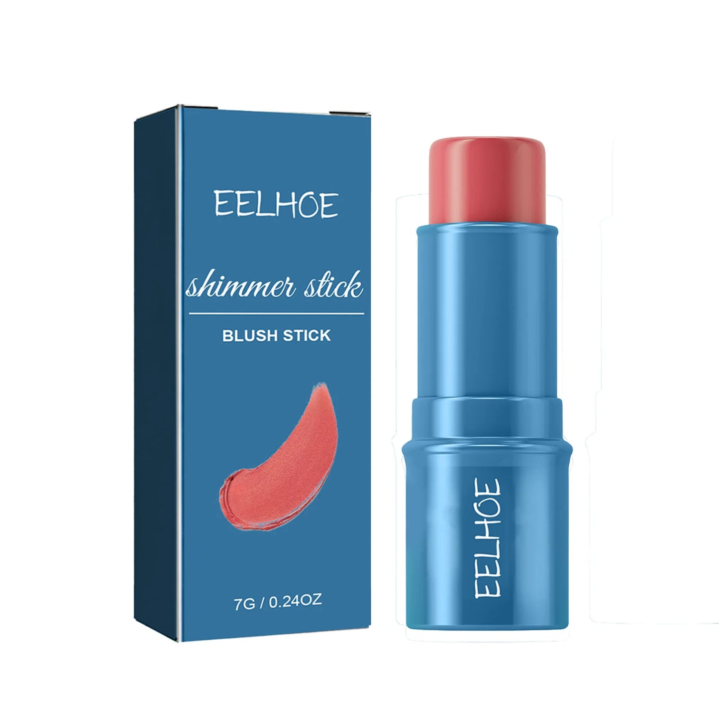 EELHOE Multipurpose Blush Stick Natural Long Lasting Makeup Effect Easy Color Rouge Non-Removing Matte Silky for All Skin Color