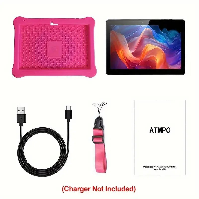 ATMPC 10.1 Inch Kids Tablet Android 14, 6GB RAM 32GB ROM, Eye Protection Screen, WiFi 6, iWawa Parental Control Tablet PC