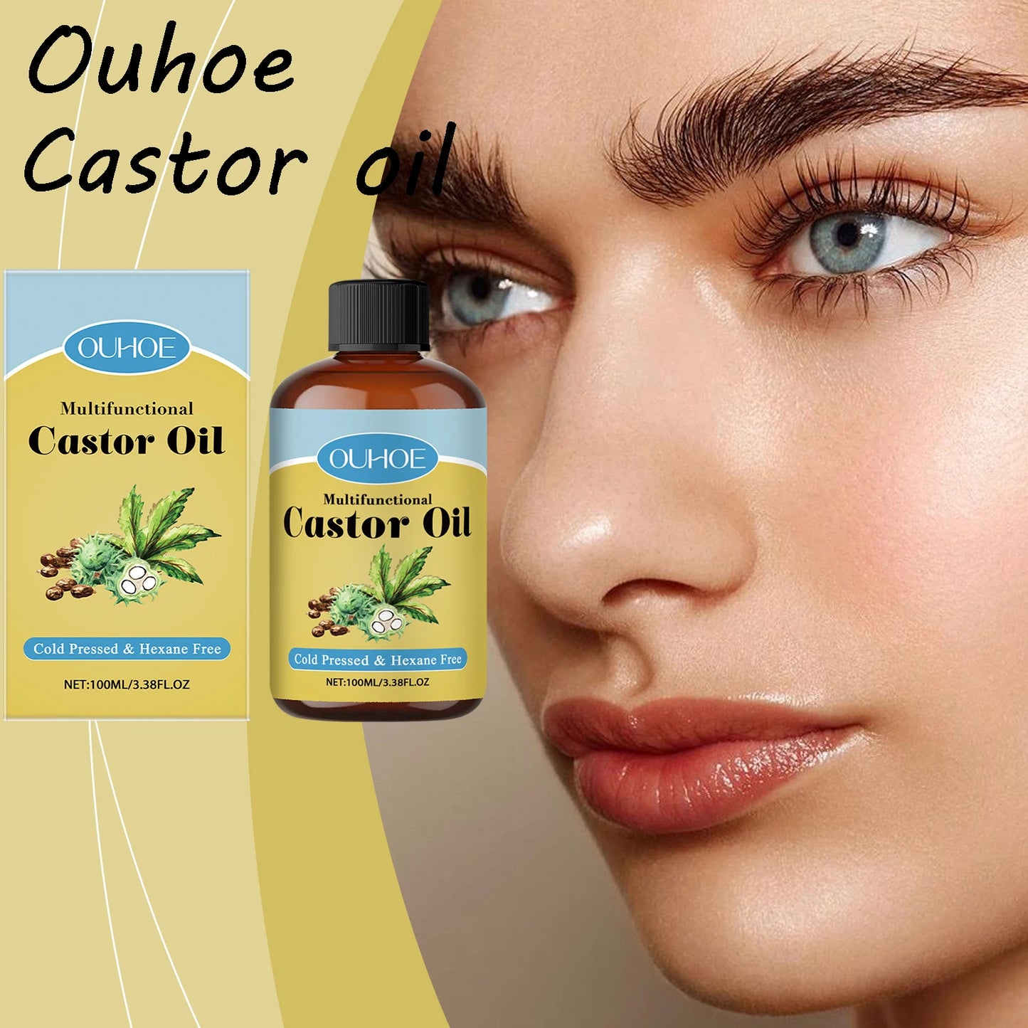Ouhoe Castor Oil Nourishing Hair Growth And Skin Care