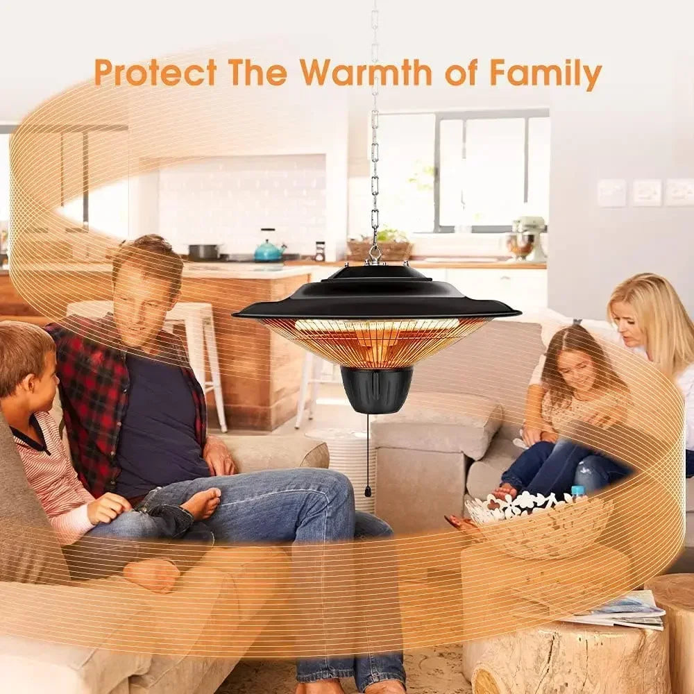Patio Infrared Heater 1500W Waterproof Adjustable Ceiling