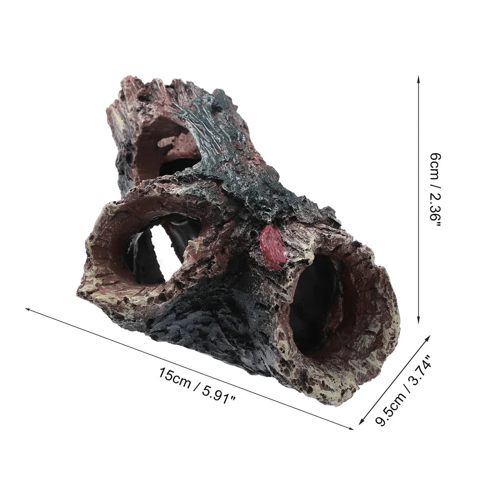 Aquarium Hollow Tree Trunk Ornament Resin Decoration