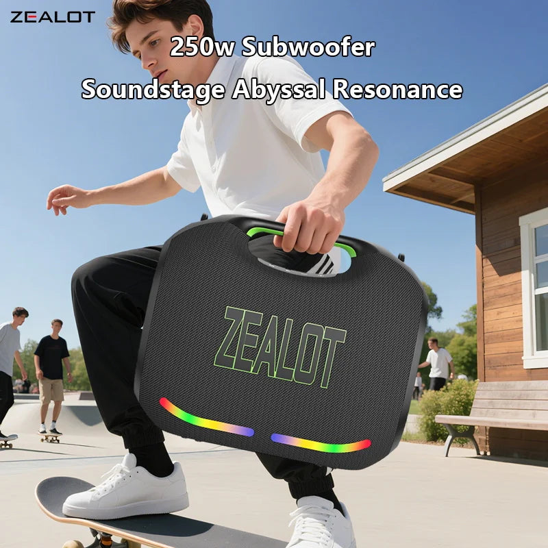Zealot ZE21 250W Bluetooth Outdoor Speaker RGB Lights