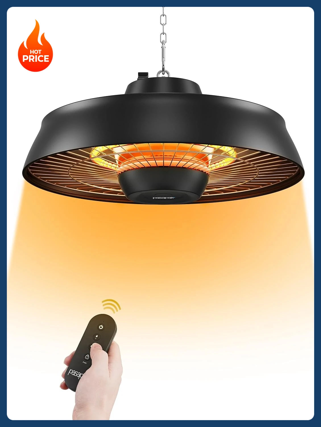 Patio Heater 1500W Outdoor Hanging Infrared With Remote