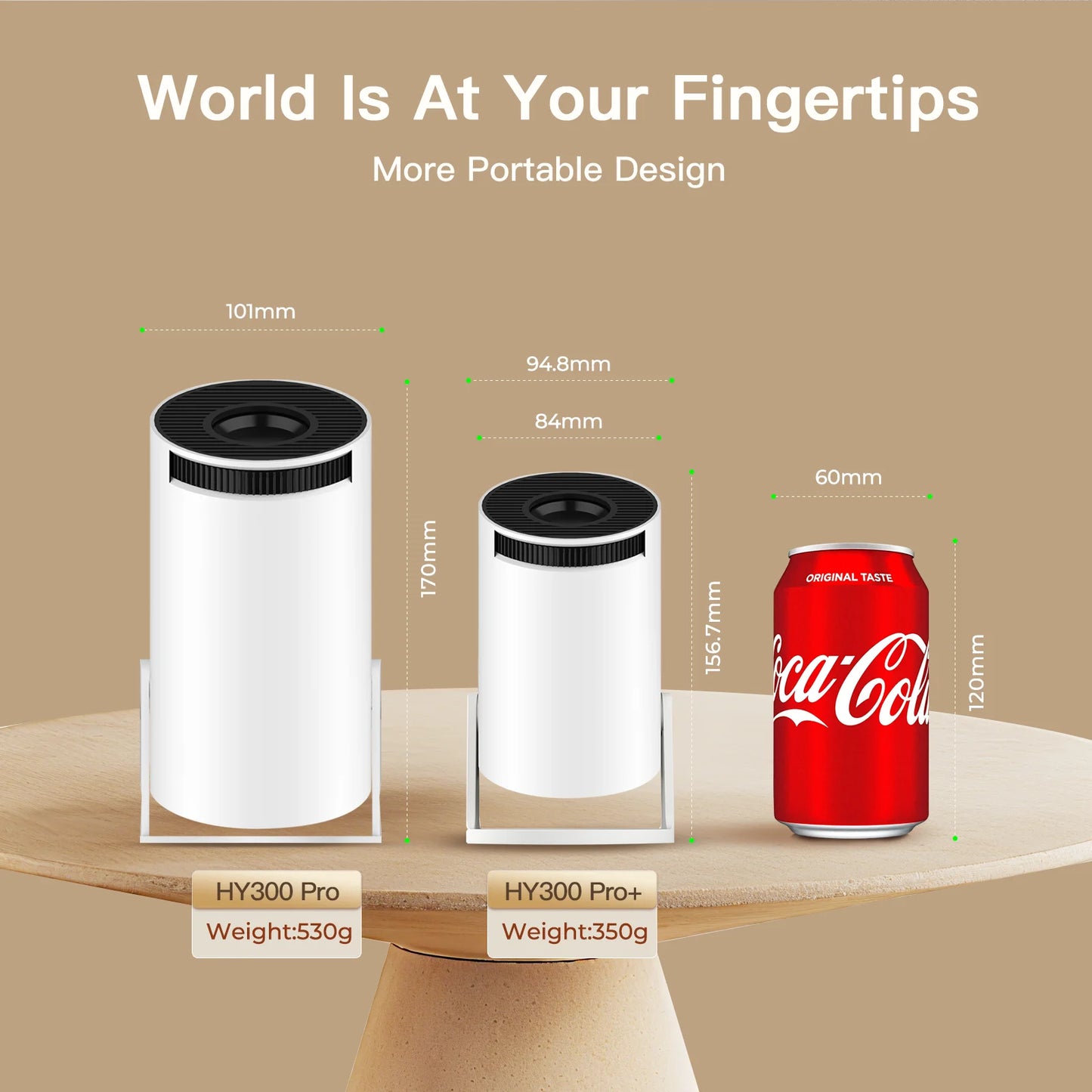 Mini Projector With Wifi Bluetooth 4K AirMouse Remote