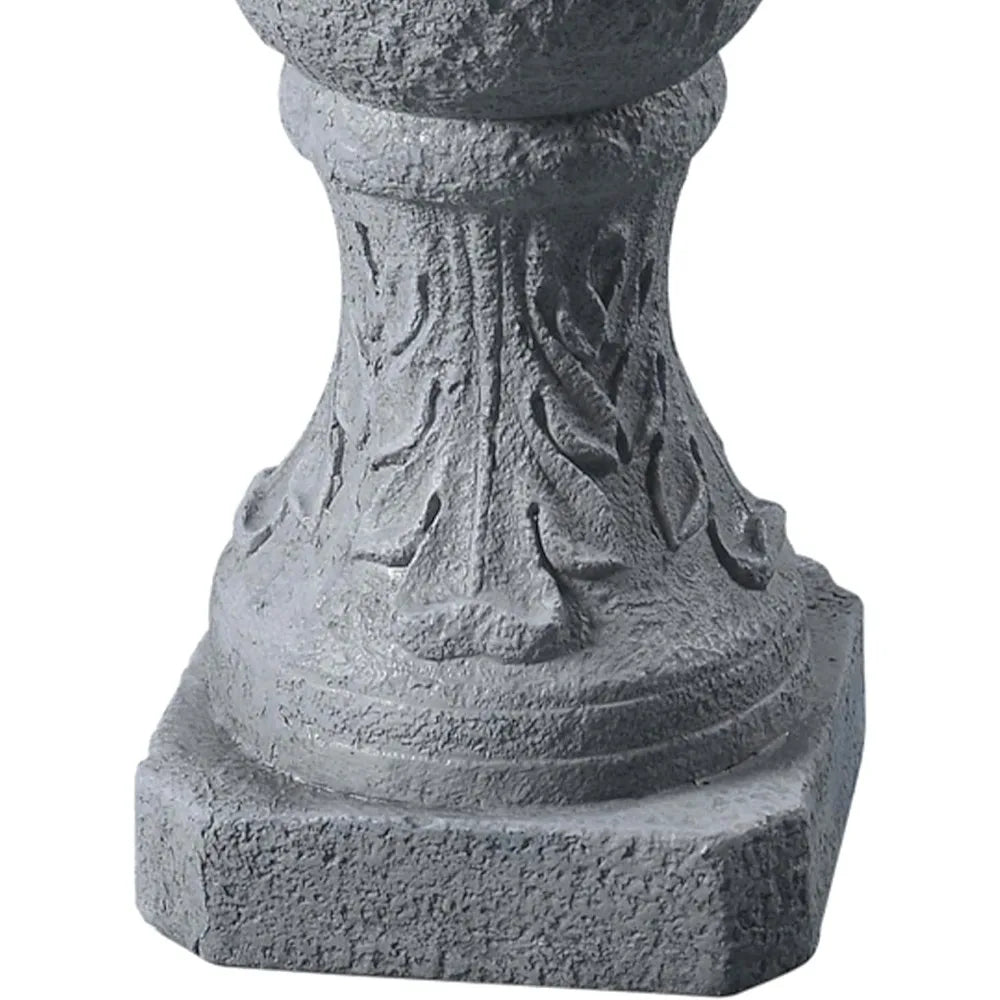 Two Tier Outdoor Water Fountain With Icy Stone Texture