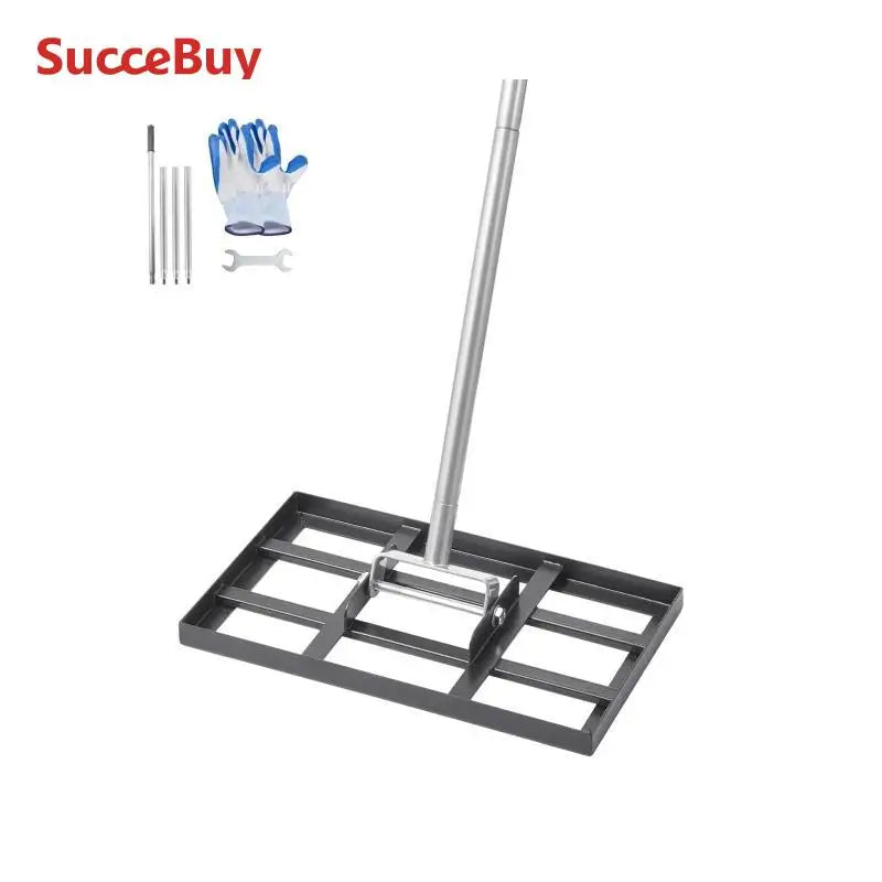 VEVOR Lawn Leveling Rake With Handle Carbon Steel