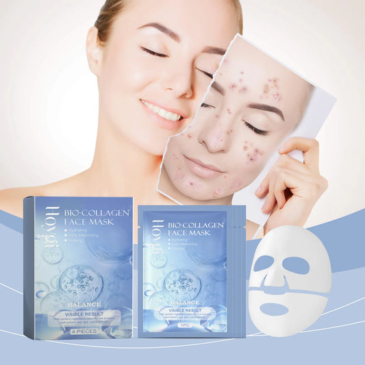 Hoygi 4Pcs Bio Collagen Moisturizing Face Mask Brightening