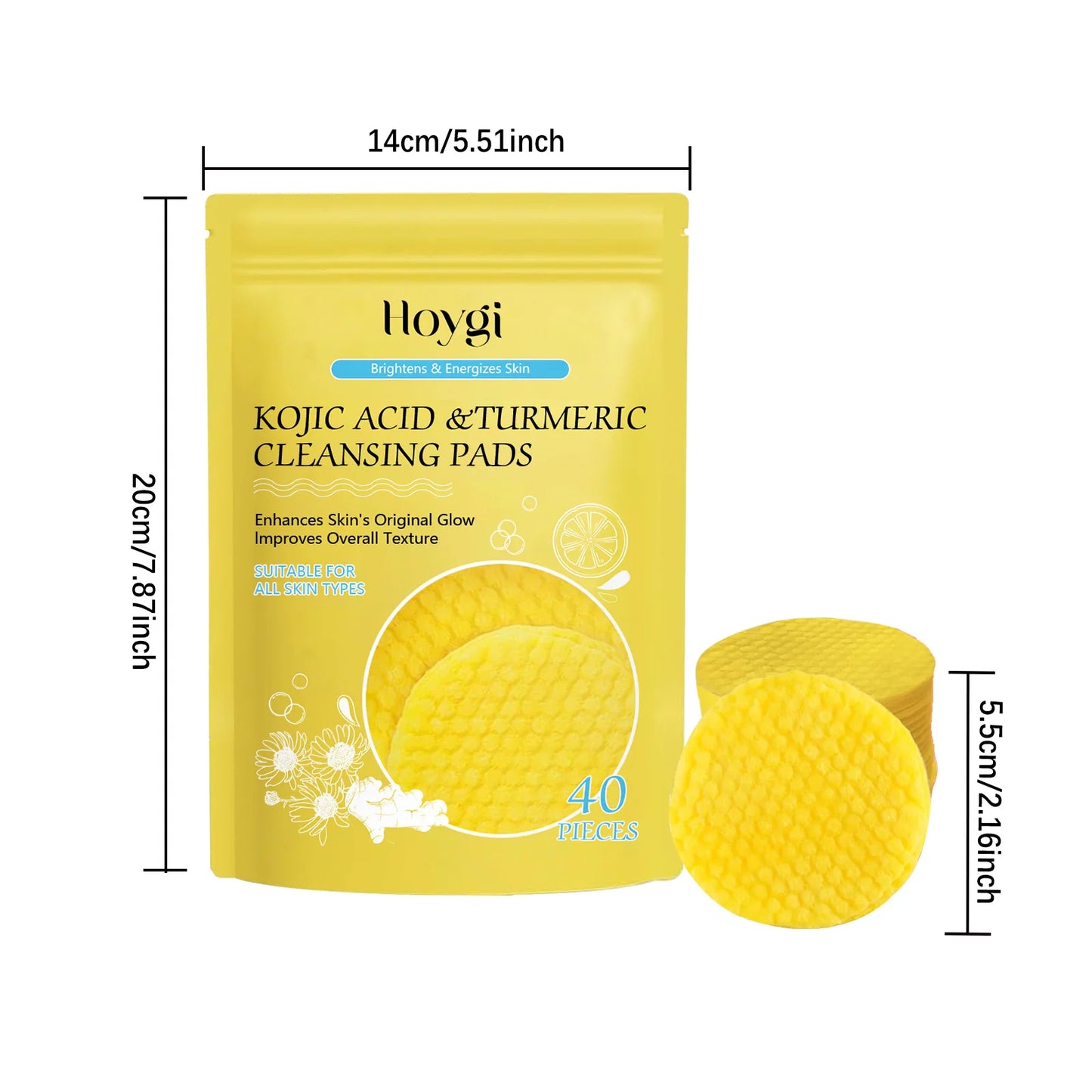 Hoygi Turmeric Kojic Acid Cleansing Pads Oil Control Pores