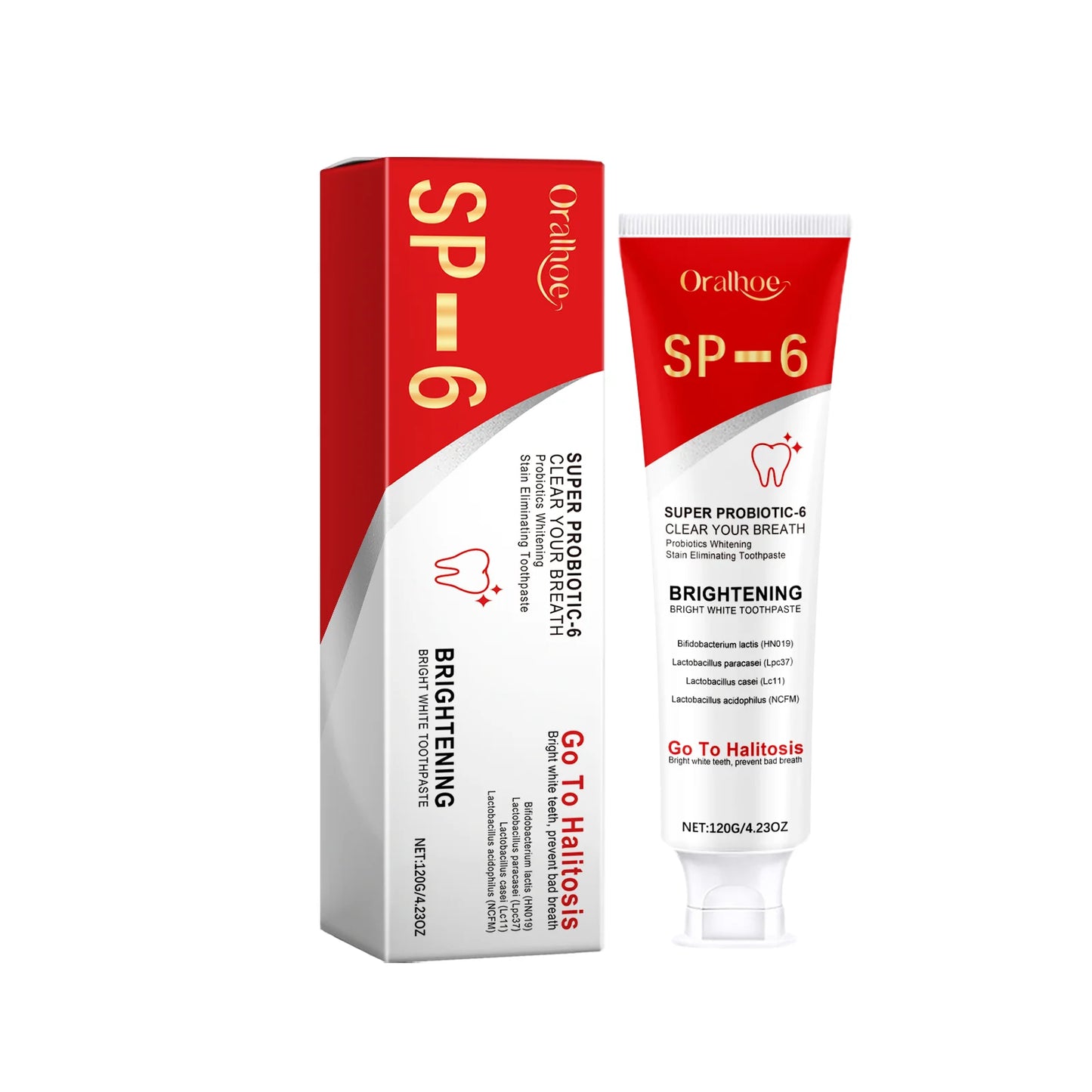 Oralhoe Probiotic Toothpaste 120g Whitening Remove Plaque