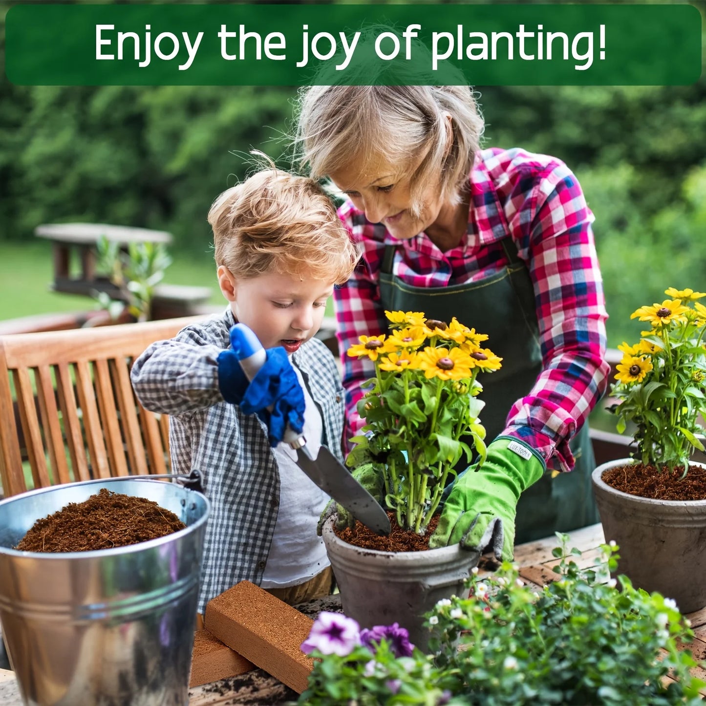 Coco Coir Brick for Plants- 6 Pack Premium 100% Organic Peat Moss, Fiber Coconut Husk for Planting, Gardening