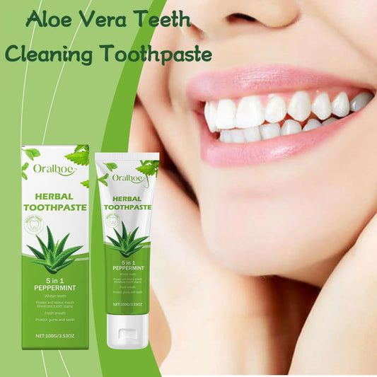 Oralhoe Aloe Vera Herbal Toothpaste Deep Clean Bad Breath