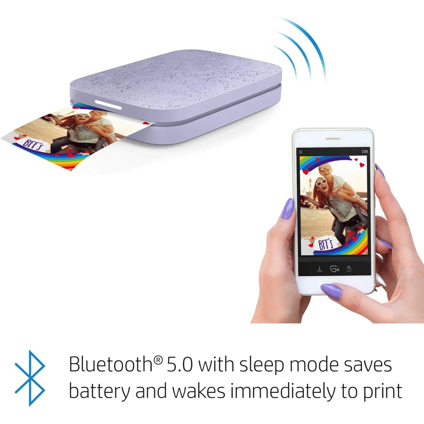 HP Sprocket 2x3 Inch Instant Photo Printer For iOS Android
