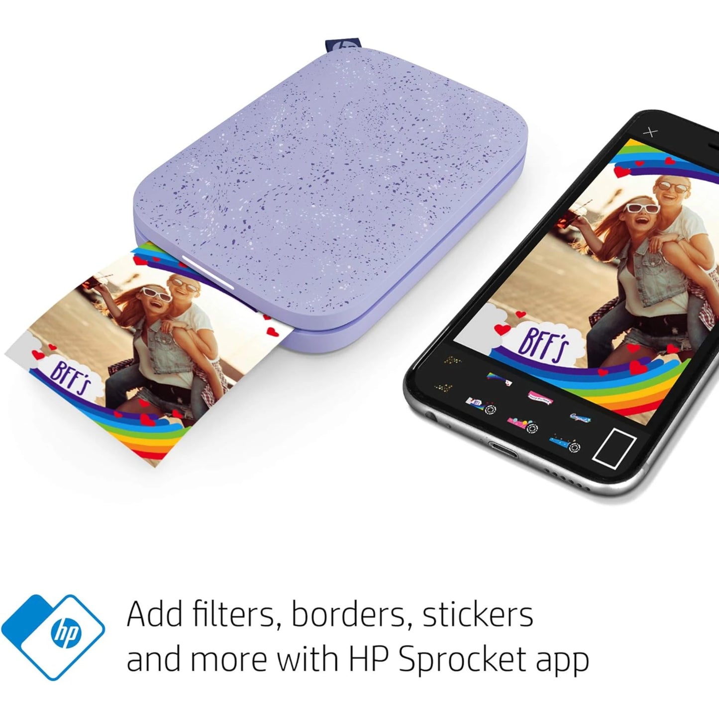 HP Sprocket 2x3 Inch Instant Photo Printer For iOS Android