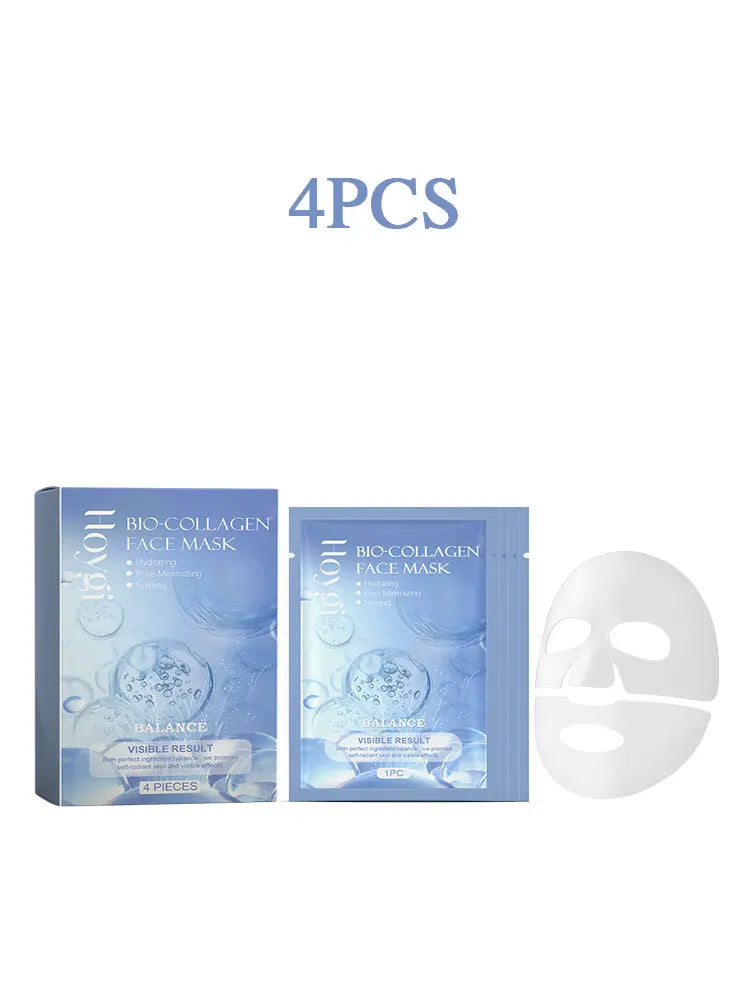 Hoygi 4Pcs Bio Collagen Moisturizing Face Mask Brightening
