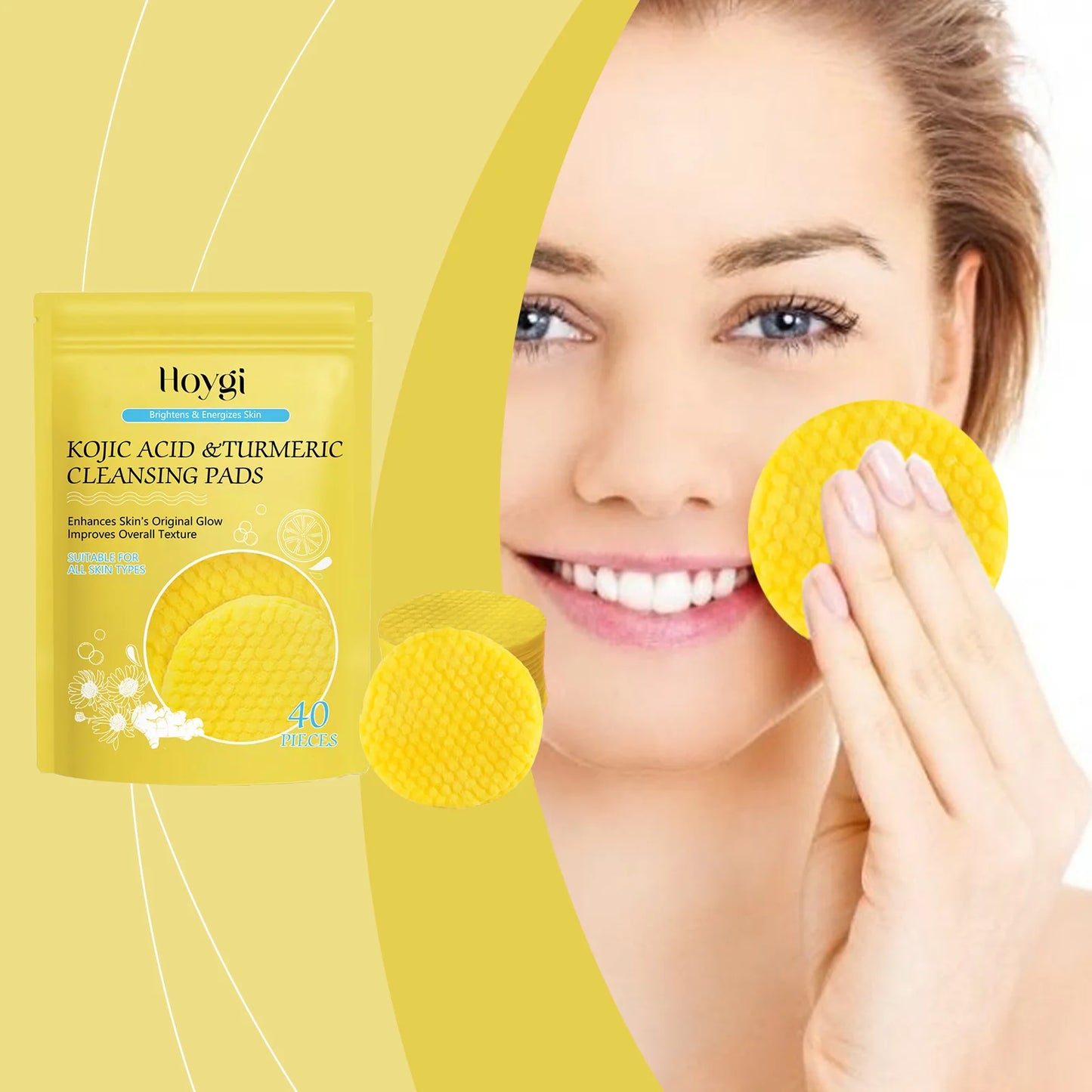 Hoygi Turmeric Kojic Acid Cleansing Pads Oil Control Pores