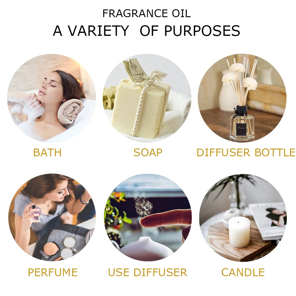 PHATOIL 12pcs Gift Box Pure Natural Essential Oils for Humidifiers Diffuser Massage Spa Lavender Lemongrass Tea Tree Citronella