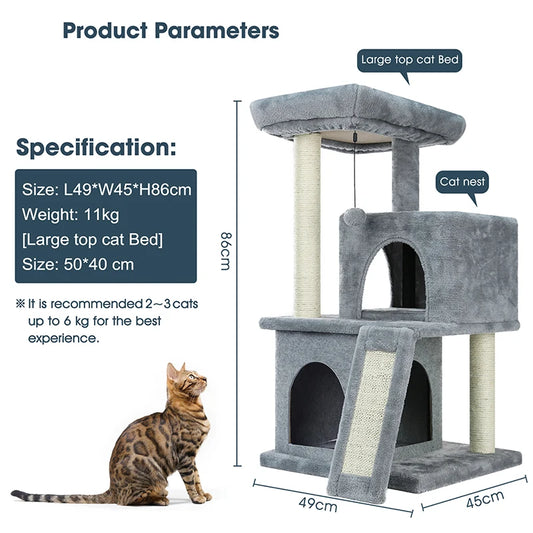 Unique Design Cat Scratcher Cat Toys Domestic Delivery Cat Climbing Frame Pet Supplies 2 Colors Kitten Play Toys Small Cat House