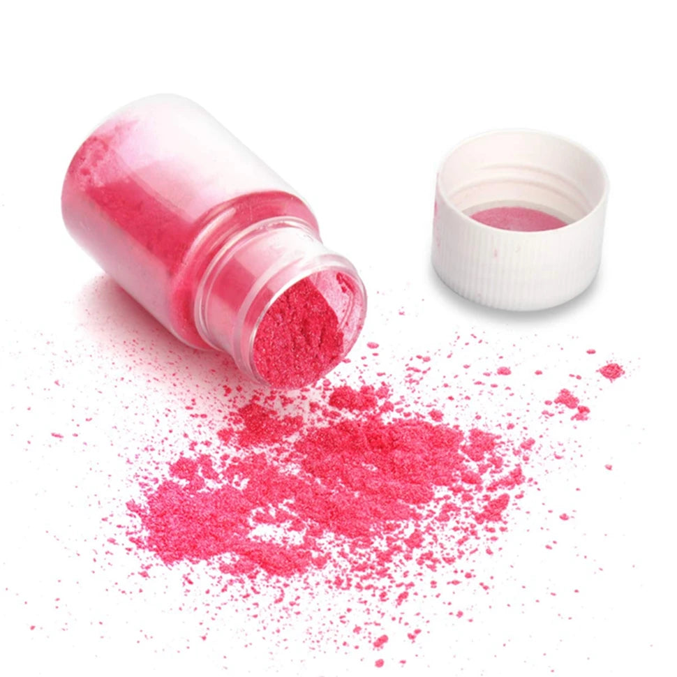 BIUTEE 50 Colors Mica Pigment Lip Gloss Pigment Glitter Beauty Lip Colors Art Design For Nail Art Make Up 10g 5g each