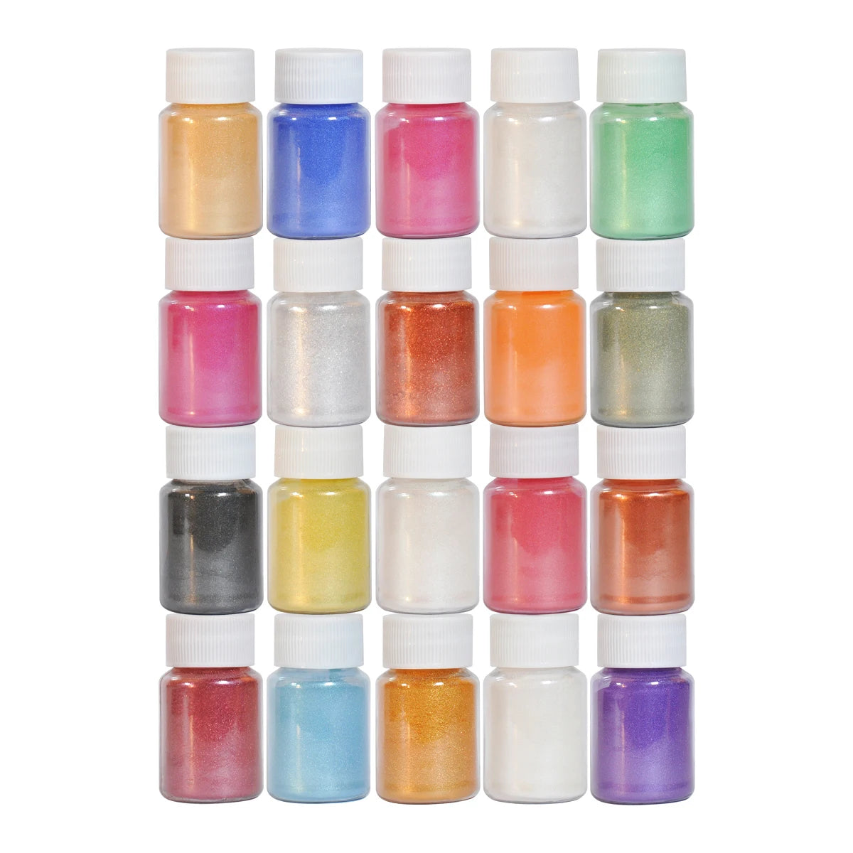 BIUTEE 50 Colors Mica Pigment Lip Gloss Pigment Glitter Beauty Lip Colors Art Design For Nail Art Make Up 10g 5g each