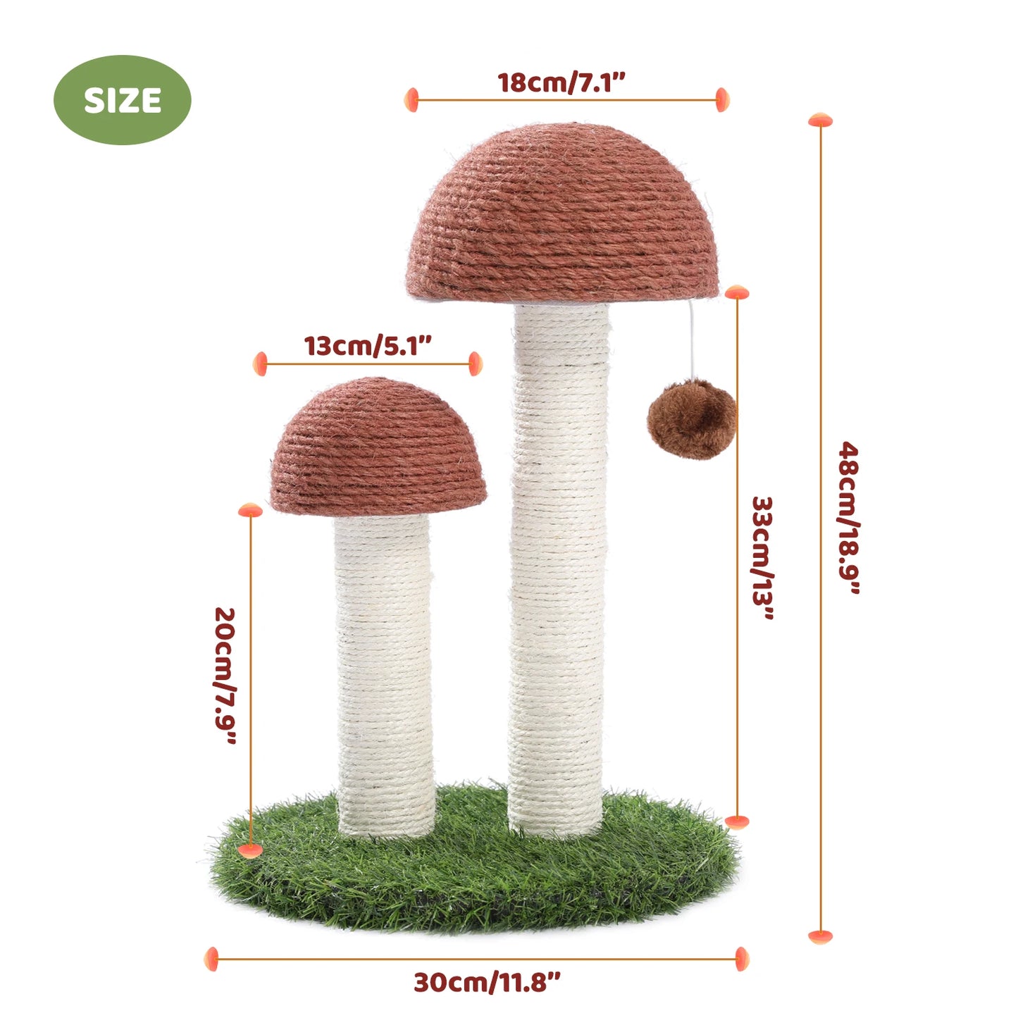 Multi-Level Stairs for Dog Cat Tree House Cando Natural Sisal Scratching Posts for Kitten Pet Tower with Cozy Bed