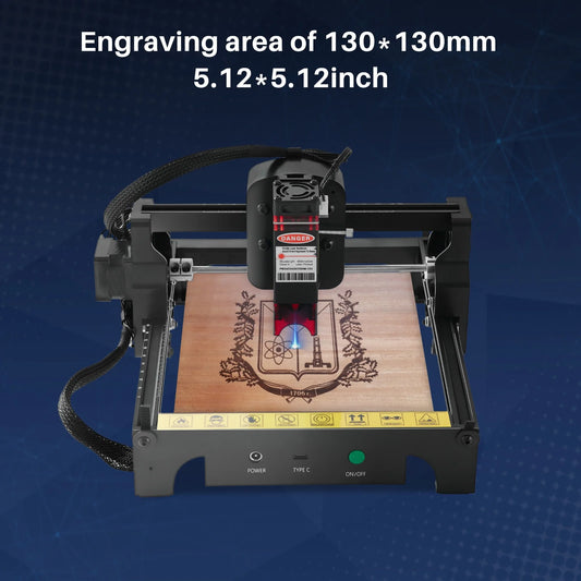 Roomark Laser Engraver Machine, 5 W Output Power High Precision Laser Cutter & Engraver for Wood Metal Acrylic Leather ，Class 4