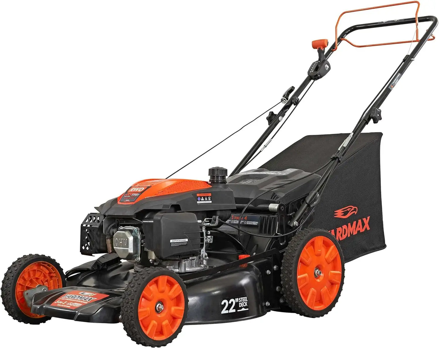 22 Inch 201cc Pace 6 Speed CVT High Wheel RWD Mower Black