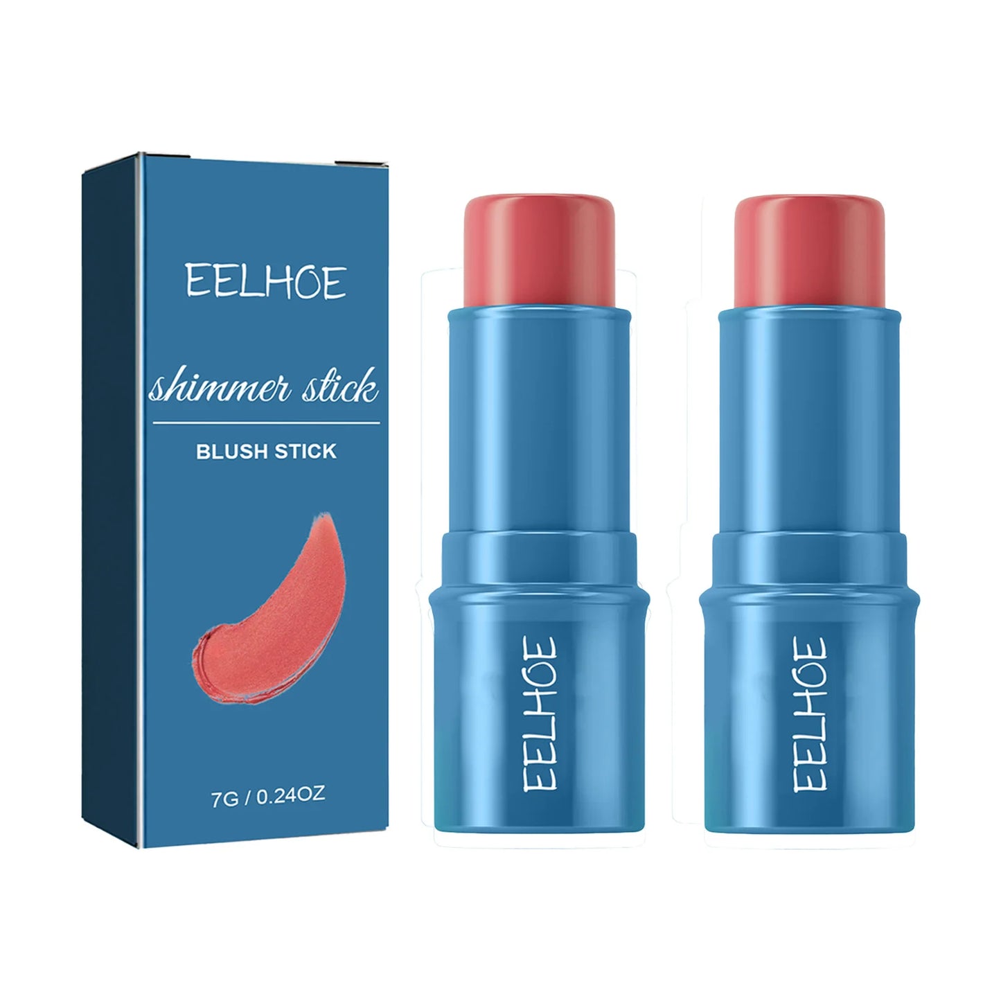 EELHOE Multipurpose Blush Stick Natural Long Lasting Makeup Effect Easy Color Rouge Non-Removing Matte Silky for All Skin Color