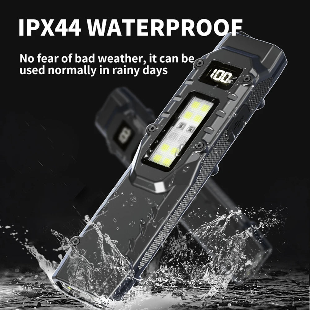 LED Super Bright Flashlight with Pen Clip Mini Camping Light 1200LM Outdoor Emergency Light 1000mAh for Camping Fishing Walking