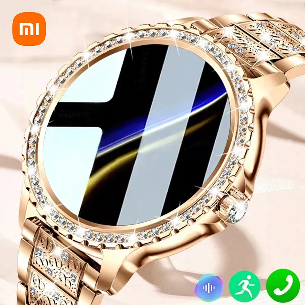 Xiaomi Mijia Women Smart Watch True Blood Oxygen 1.32Inch 360*360 HD Screen Diamond Bracelet Bluetooth Call Ladies