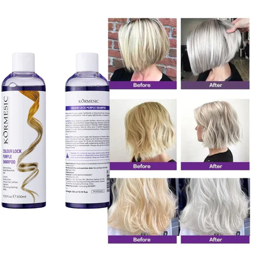 Professional Color Fixing Purple Shampoo Professional Yellow Removal Post Dyeing Gray Hair Care Bleached Highlighted Revitalize