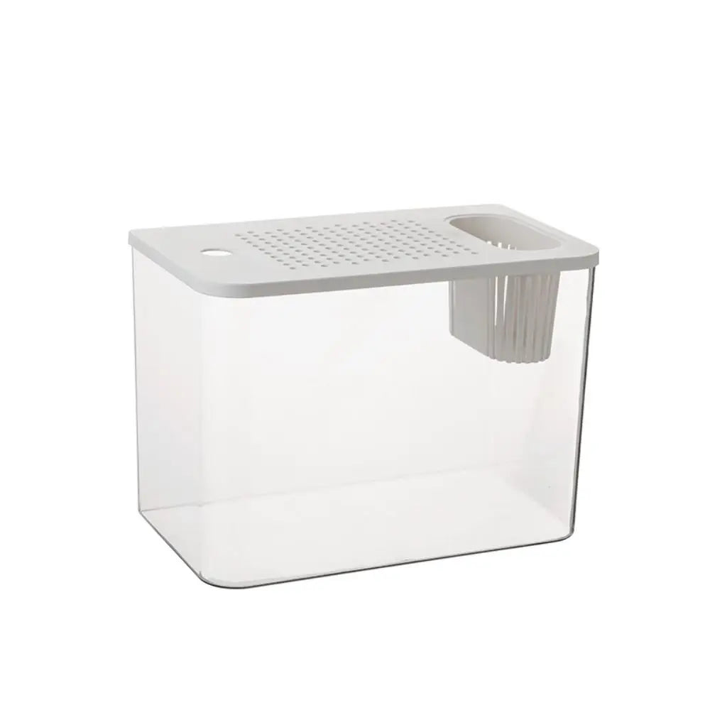 PET ABS Transparent Aquarium Tank With Lid For Fish Turtle