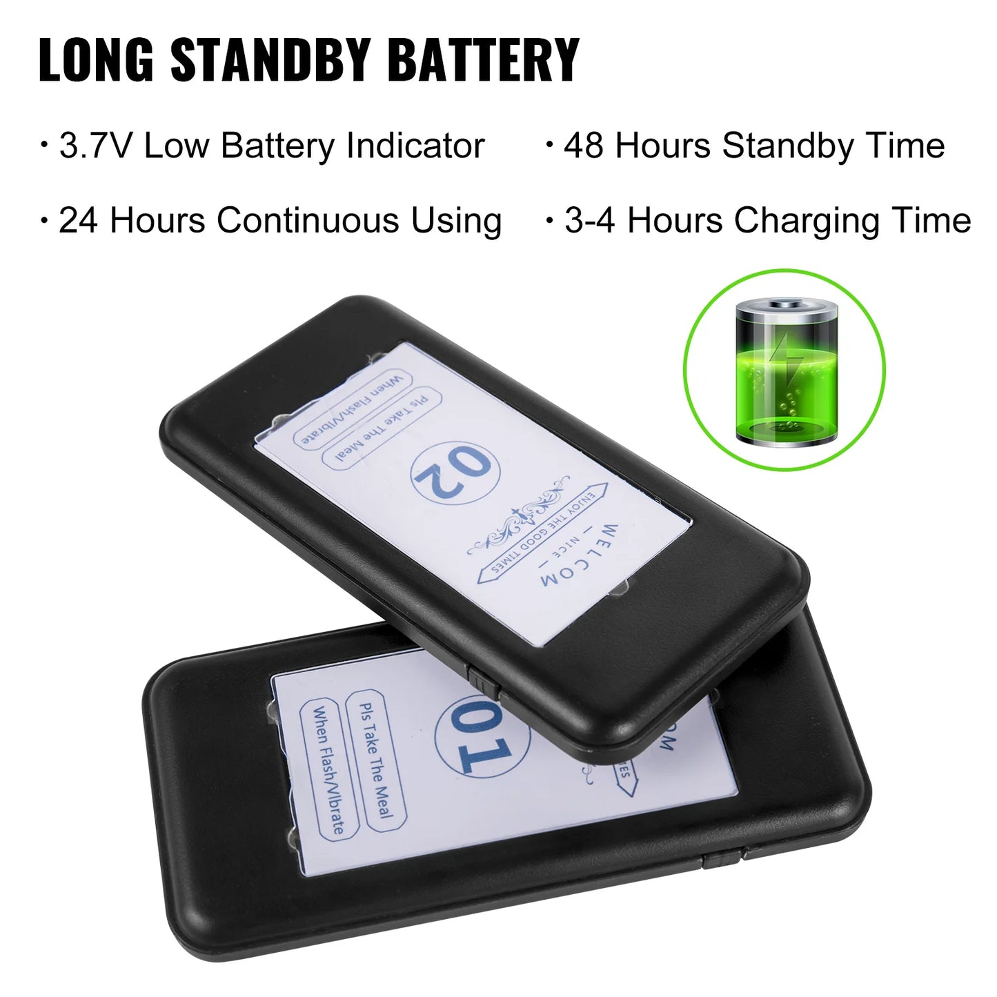 SucceBuy Wireless Restaurant Buzzer Pager 10-20 Coasters Paging Guest Calling Queuing System Touch Screen for Coffee Shop