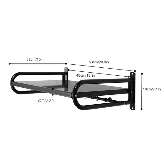 Carbon Steel Wall Shelf Metal Shelving Heavy Duty Commercial or Household Grade Wall Mount Microwave Oven Shelf