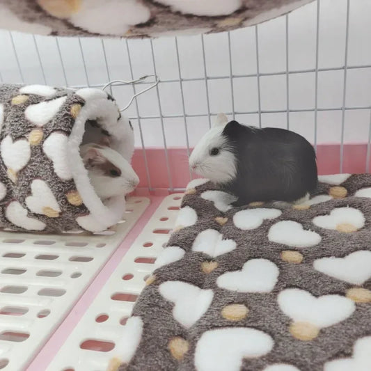Pet channel nest hamster warm channel Flower Branch mouse sugar glider mink guinea pig guinea pig ultra-soft plush tunnel nest