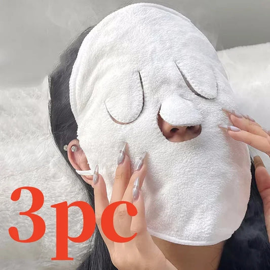 Hot Compress Face Towel Reusable Cotton Thickened Face Steaming Towel Moisturizing Mask Beauty Skin Care Tool for Salon Home Use