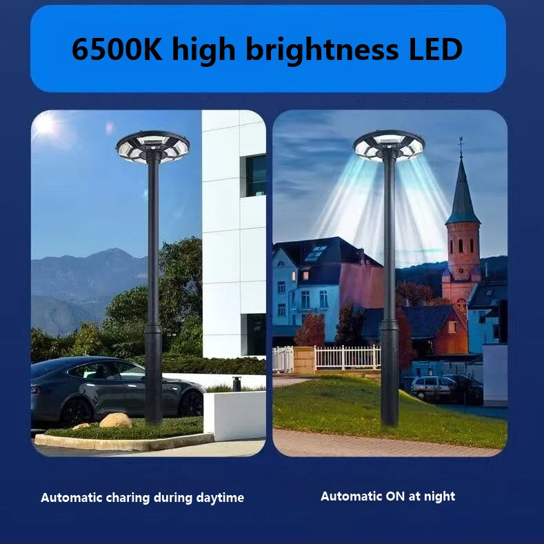 1PC 300W Solar Light, Solar Pole Light, Outdoor Lights,Dusk to Dawn, With Remote Control, 6500K White Light,  Pole Mounted only