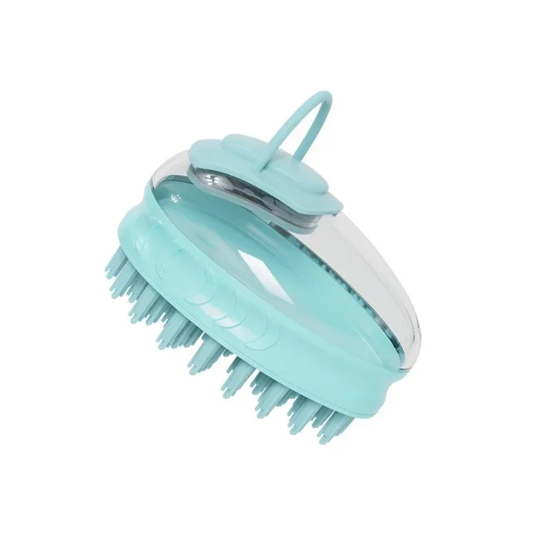 Dog Washing Massage Silicone Bath Pet Shampoo Brush With Soap Dispenser Dog Grooming Brush