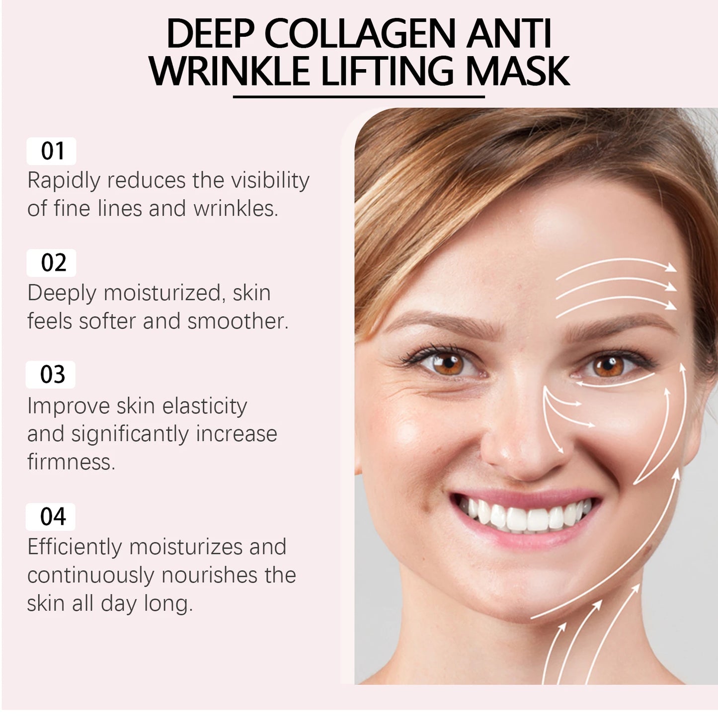 Collagen Face Mask Anti Aging Lifting Firming Brightening Hydrating Facial Mask