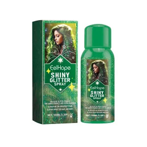 EELHOE 1pcs Highlighter Powder Spray Long Lasting Shiny Face Contour Hair Body Clothes Glitter Makeup for Dating Nightclub Party