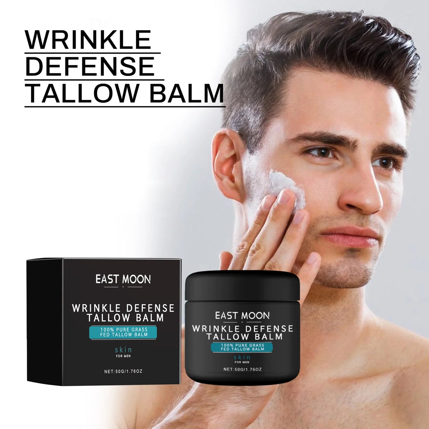 Wrinkle Defense Tallow Balm Fading Fine Lines On The Face, Anti Wrinkle Moisturizing Firming Revitalizing Skin Cream 1.76 oz