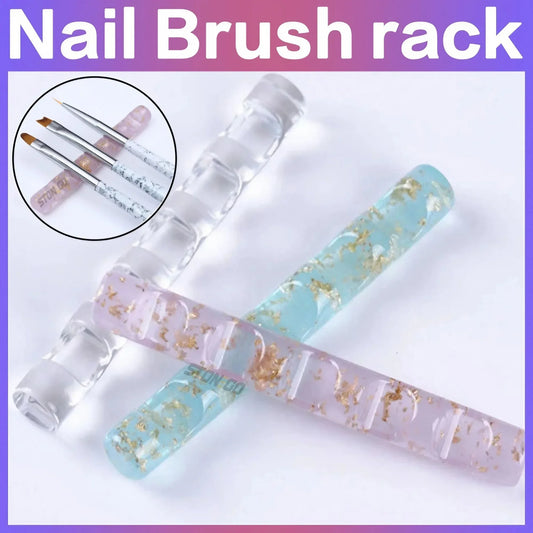 New Acrylic Transparent Nail Brush Holder Painting Pen Holder UV Gel Brush Display Stand Makeup Organizer