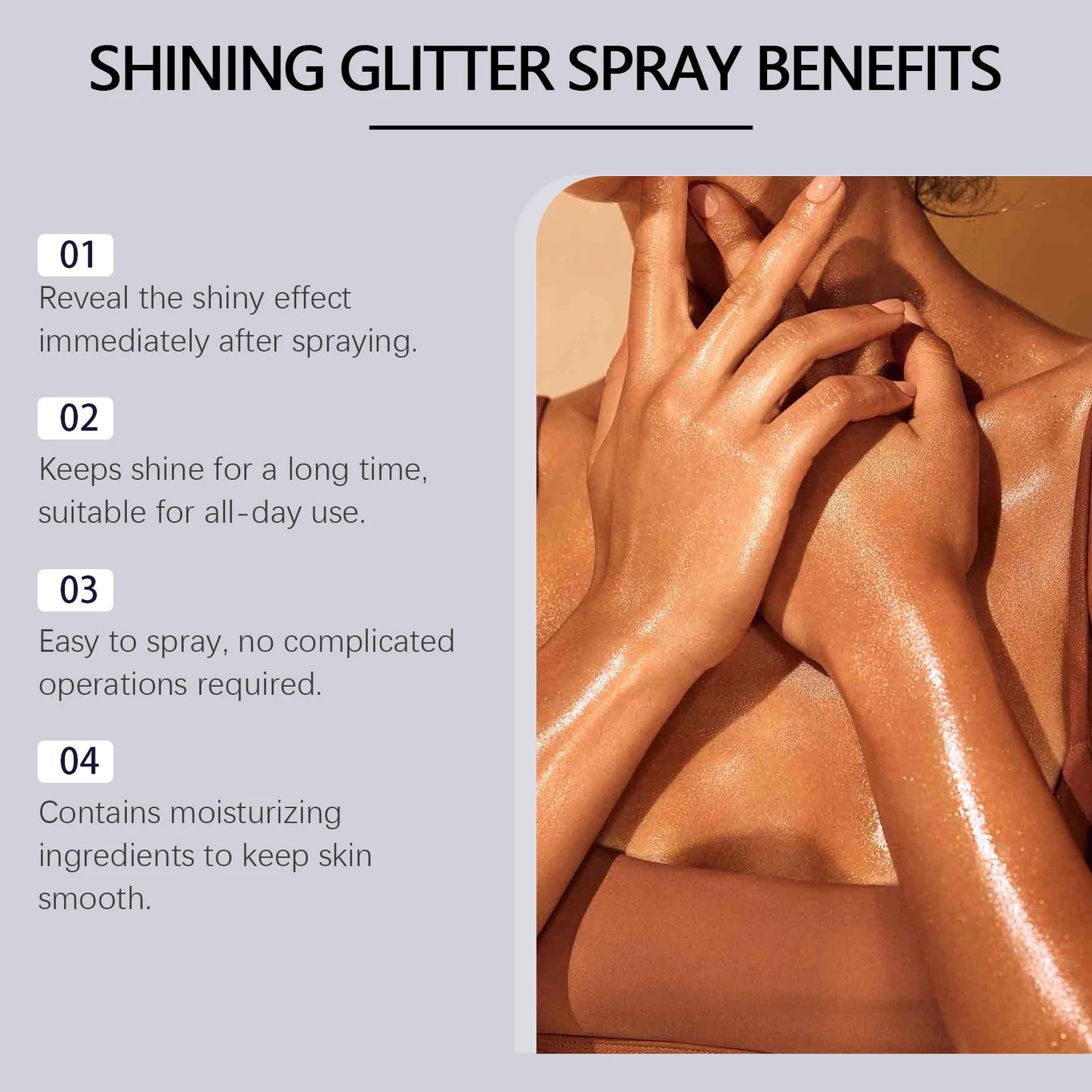 EELHOE Shimmery Spray Shiny Glitter Spray Hair Shimmery Glitter Spray Hair Body Washable Temporary Hair Body Glitter Color Spray