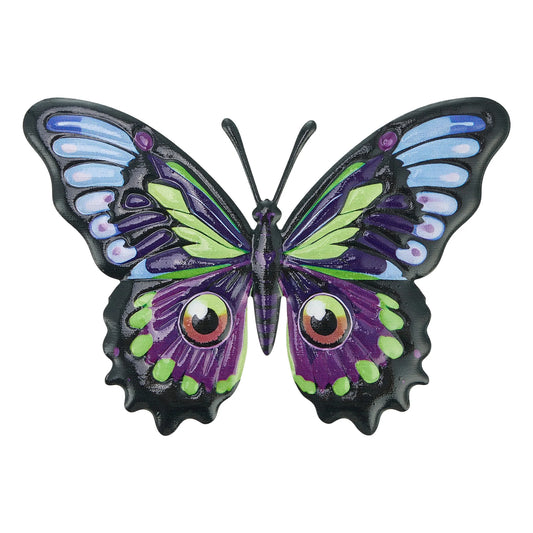 Vibrant Metal Butterfly Wall Decor Sculpture for Indoor Outdoor Home Garden Fence Decoration - Modern Colorful Art Piece