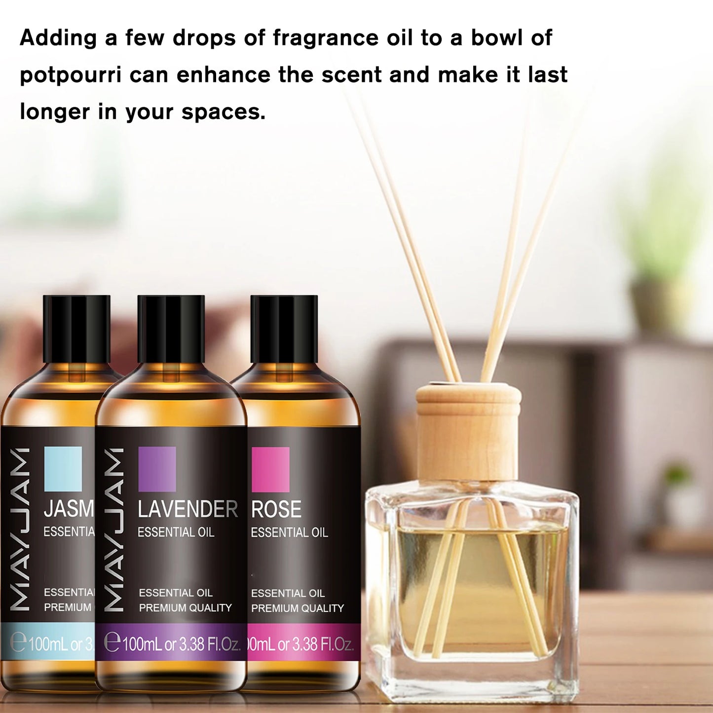100ml Pure Jasmine Tea Tree Sandalwood Lavender Oils
