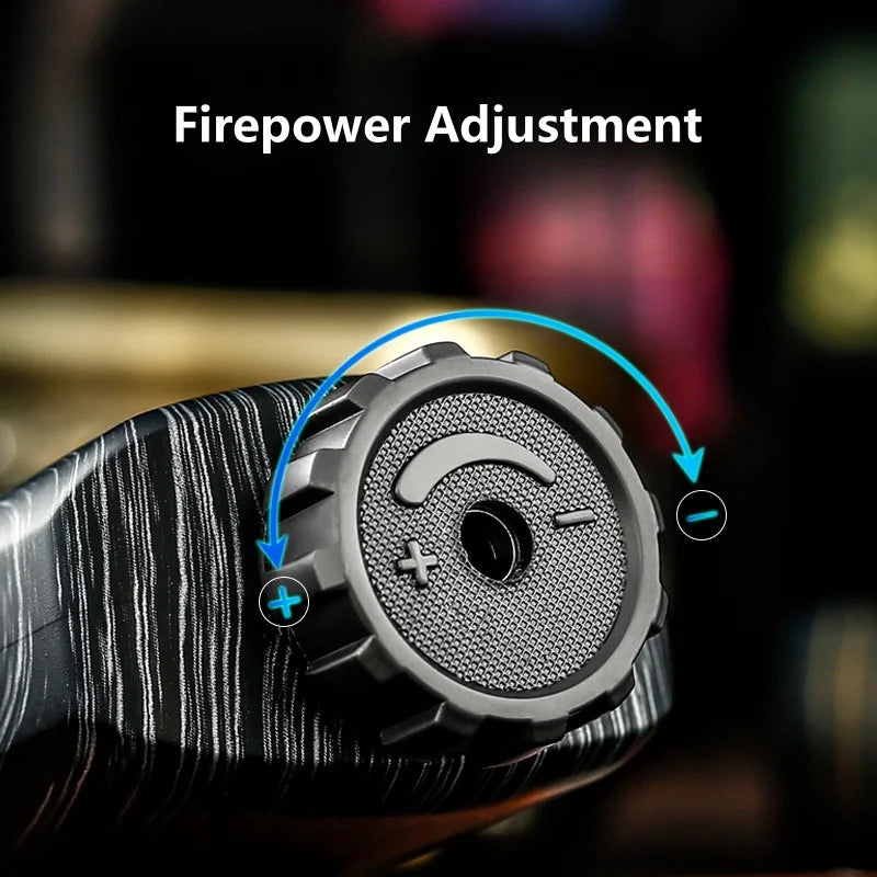 JOBON Outdoor Windproof Butane Gas Lighter Turbine Torch Blue Flame Spray Metal Cycle Use BBQ Cooking Jewelry Ignition Gun