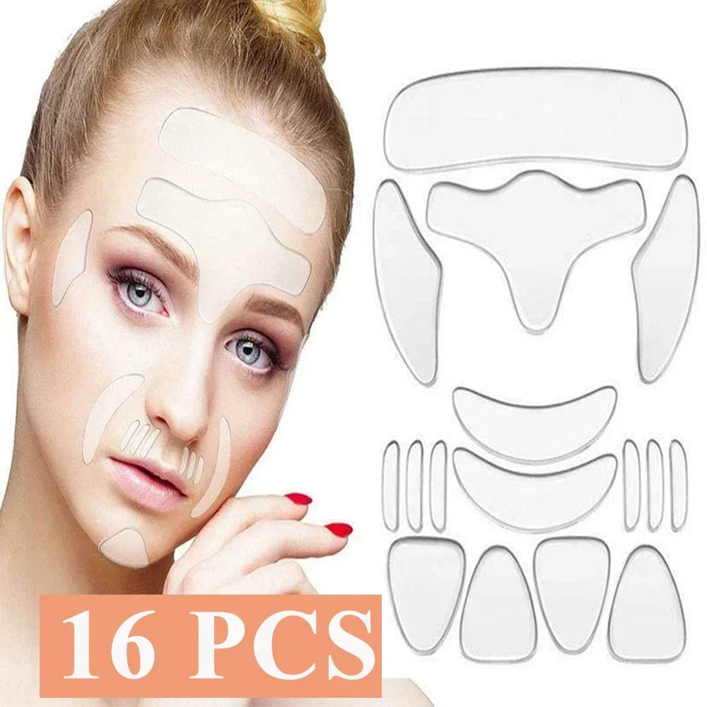 Reusable Silicone Anti-Wrinkle Pad Patch Face Neck Wrinkle Removal Patch Pad Facial Skin Lift Anti Aging Facial Beauty Tools