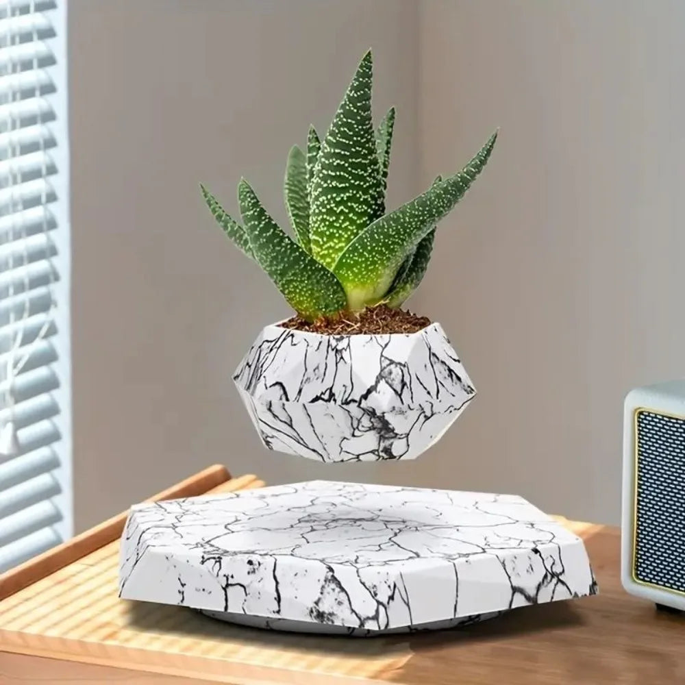 Levitating Plant Pots Small Plant Levitating Pots Home and Office Levitation Decoration Magnetic Levitation Flower Planters