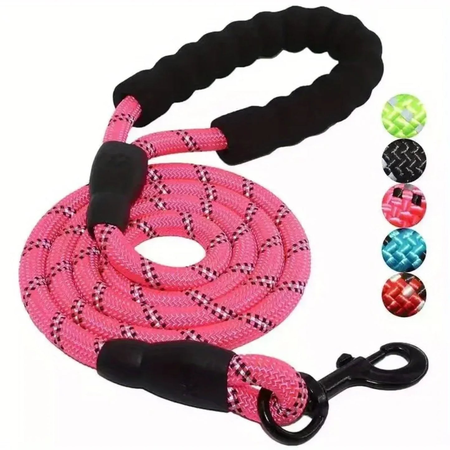 Reflective Dog Leash With Comfortable Padded Handle - Double Heavy Duty Traction Rope  Strong Dogs - Enhance Safety And Contr